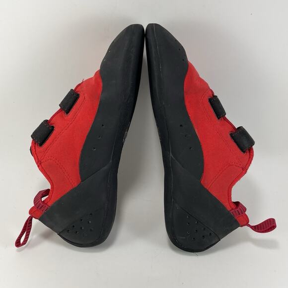 Climbx X Rave Dual Strap Sport Climbing Shoes Mens Size 10 Red Suede, Hook Loop - Picture 6 of 9